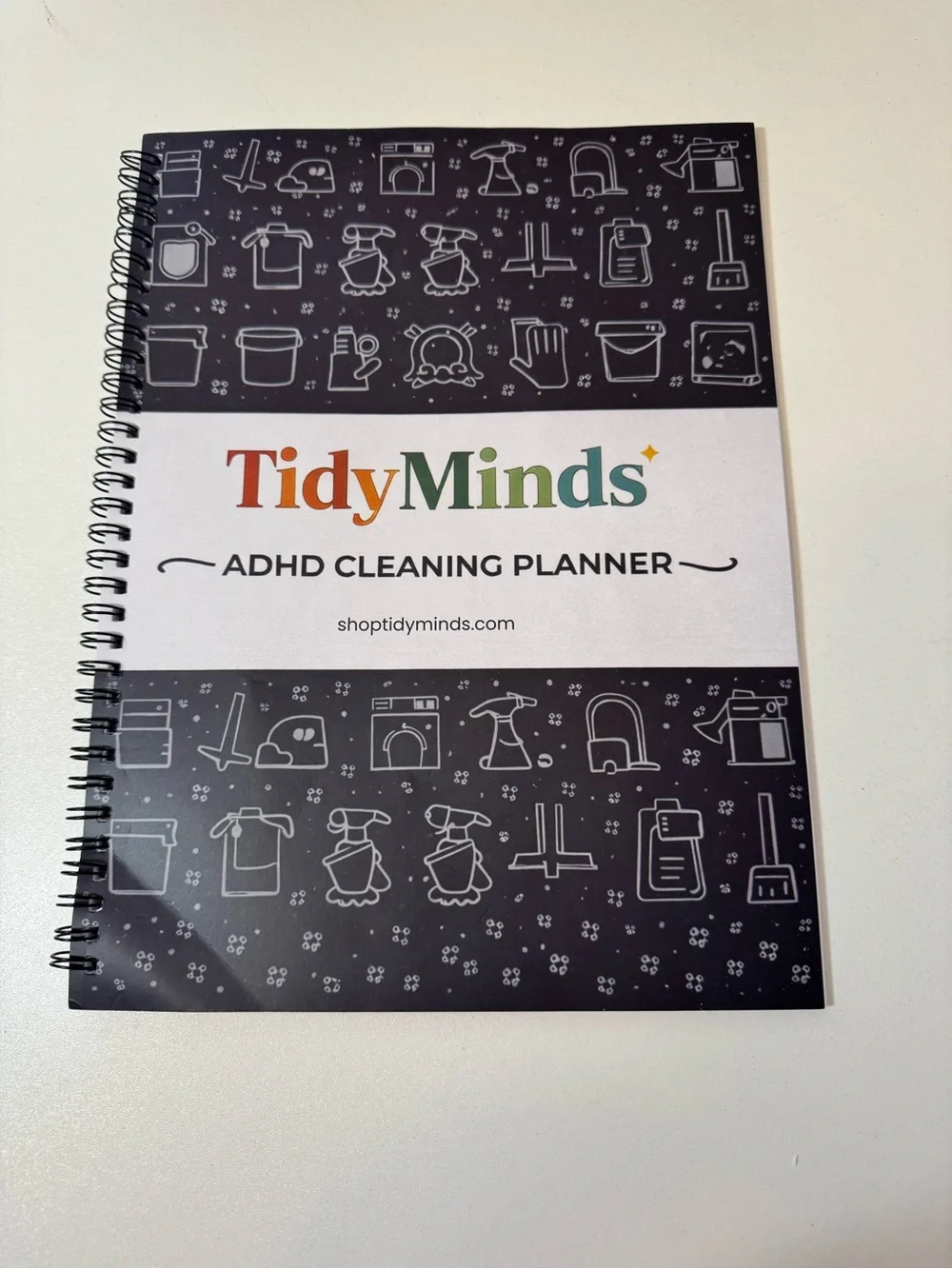 ADHD Cleaning Planner Notebook - Black & White